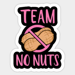Team No Nuts Girl" Gender Reveal Party Sticker